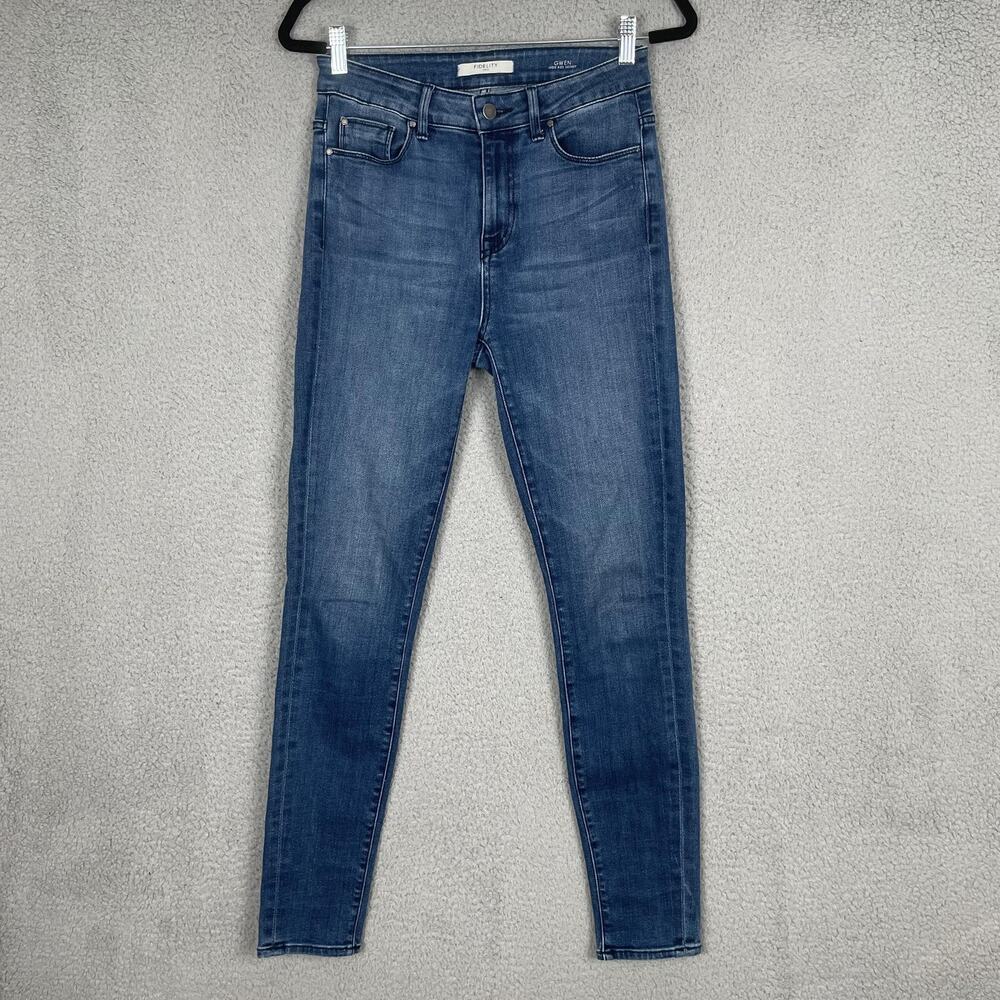 Fidelity Jeans Womens 27 Blue Gwen High Rise Skinny Footloose Stretch Denim USA